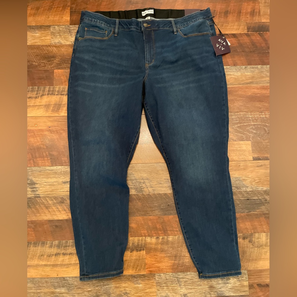 Ava And Viv Blue Jeans 24W/R Skinny Stretch NWT